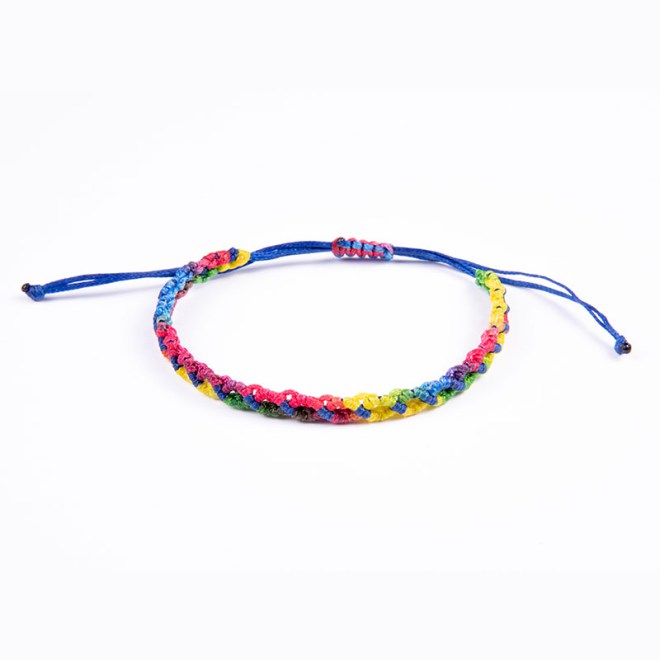 Μακραμέ βραχιόλι multicolor με αυξομείωση