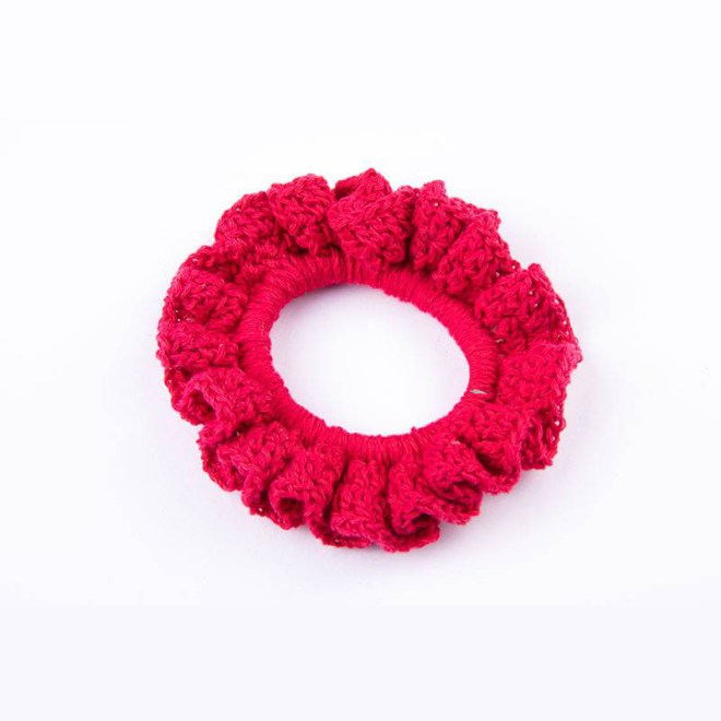 Scrunchie πλεκτό κόκκινο